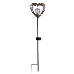 Decoratie-lamp solar Hart, aardspies, LED 2x