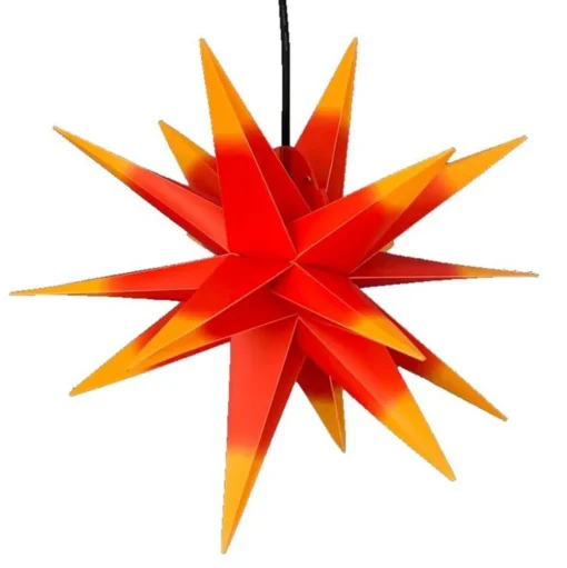 Decoratie-ster, buiten, 18-pnt, Ø 40 cm rood/geel