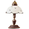 Decoratieve tafellamp Nonna, wit-blauw