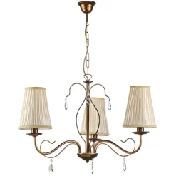 Delia kroonluchter, bronskleurig, 3-lamps, Ø 60 cm
