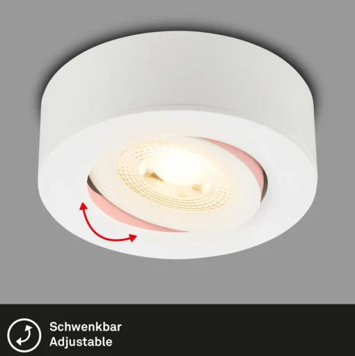 Desi inbouwlamp, wit, Ø9cm, dimbaar, 3000K