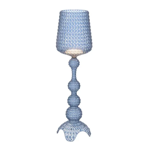 Design vloerlamp Kabuki met LED's, lichtblauw