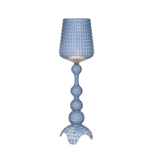 Design vloerlamp Kabuki met LED's, lichtblauw