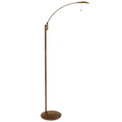 Dim- en verstelbare LED vloerlamp Zenith brons