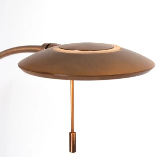 Dim- en verstelbare LED vloerlamp Zenith brons