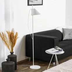 Dimbare designer LED tafellamp Yuh in wit