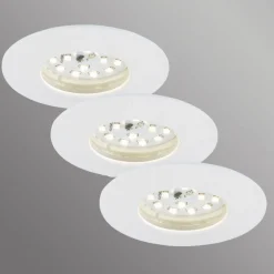 Dime LED inbouwlamp Attach Dim, IP44, SetE van 3, wit
