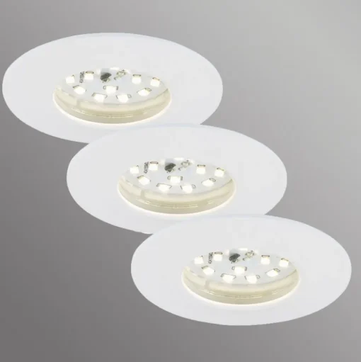 Dime LED inbouwlamp Attach Dim, IP44, SetE van 3, wit