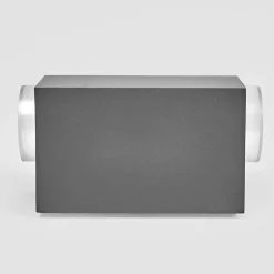 Donkergrijze buitenwandlamp Jovan, 2-lamps