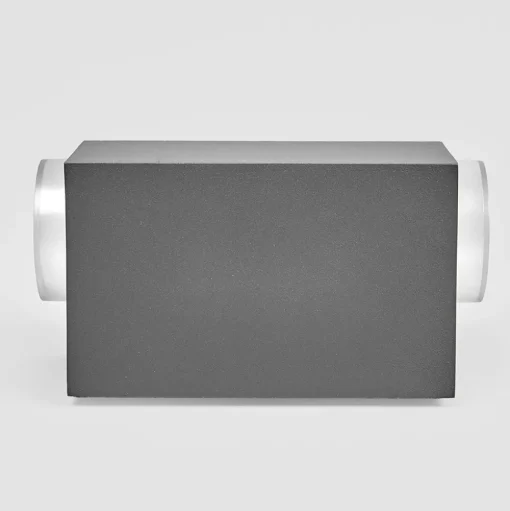 Donkergrijze buitenwandlamp Jovan, 2-lamps