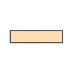Doro plafondlamp, lengte 60 cm, eiken, hout