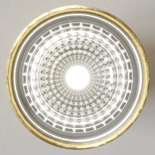 Downlight Eye S in cilindervorm, messing