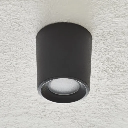 Downlight Livia 9,6 cm zwart/berijpte kunsthars GU10 CCT