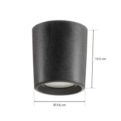 Downlight Livia 9,6 cm zwart/berijpte kunsthars GU10 CCT