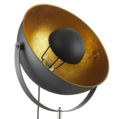 Driepotige vloerlamp Lenn, zwart-goud