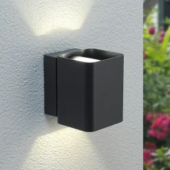 Dubbel stralende LED-buitenwandlamp Nikolas