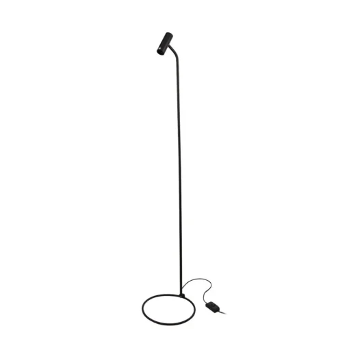 Dulwich vloerlamp, dimbaar, zwart, metaal, 152 cm, E27