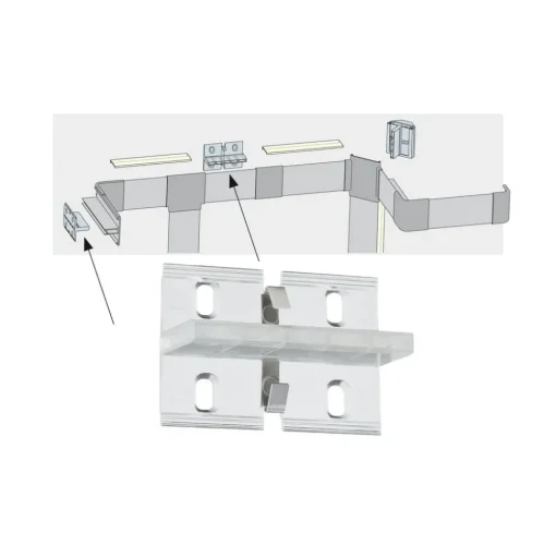 Duo Profil wandbevestiging voor led-strip systeem