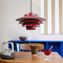 Dyberg Larsen Ejka hanglamp van metaal donkerrood
