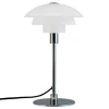 Dyberg Larsen Morph tafellamp, opaal, hoogte 35 cm, glas