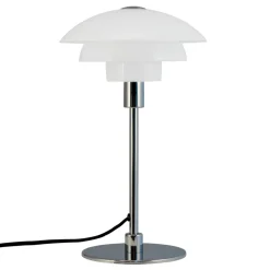 Dyberg Larsen Morph tafellamp, opaal, hoogte 35 cm, glas