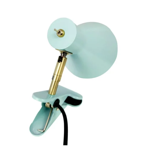 Dyberg Larsen Slaap klemlamp, mintgroen, Ø 15 cm, staal