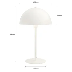 Dyberg Larsen Stockholm tafellamp E14, 43 cm wit