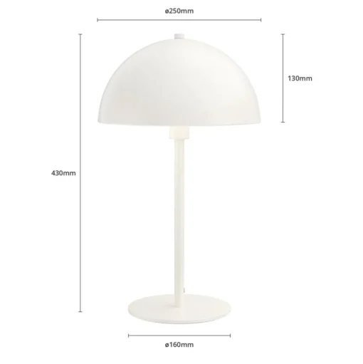 Dyberg Larsen Stockholm tafellamp E14, 43 cm wit