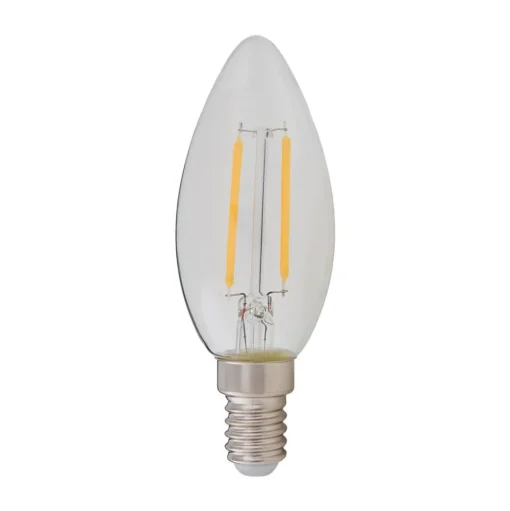 E14 LED kaarslamp gloeidraad 2W, helder, 2700 K
