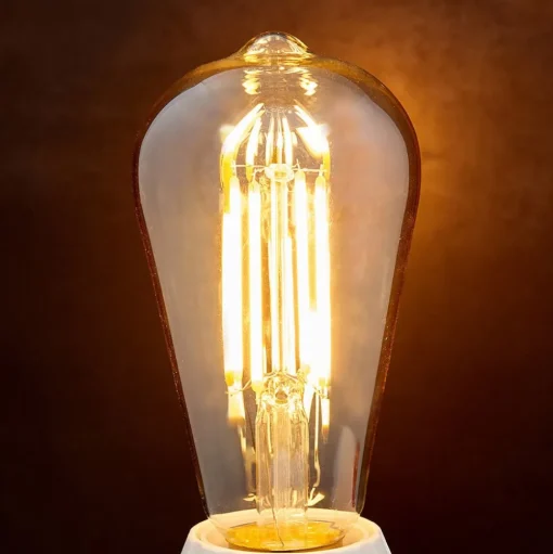 E27 LED rustieke lamp 6W 500lm amber 2 per set