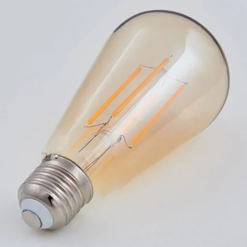 E27 LED rustieke lamp 6W 500lm amber 2 per set