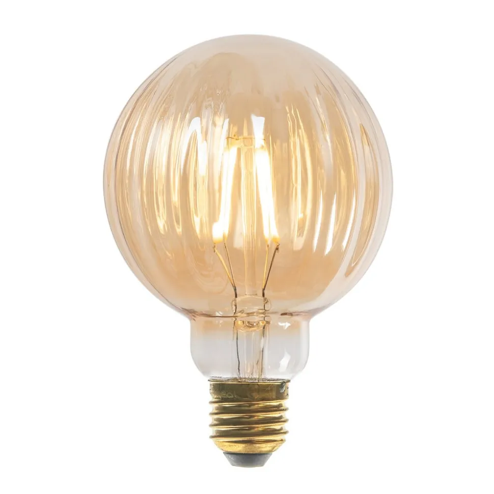E27 3,8W LED G95 2700K 340lm Rillen amber per 5