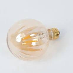 E27 3,8W LED G95 2700K 340lm Rillen amber per 2