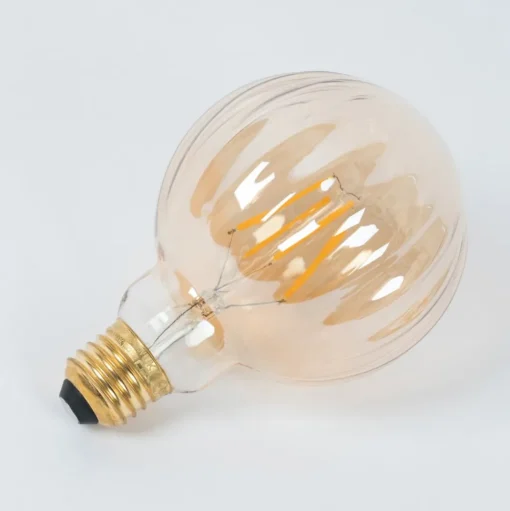 E27 3,8W LED G95 2700K 340lm Rillen amber per 2
