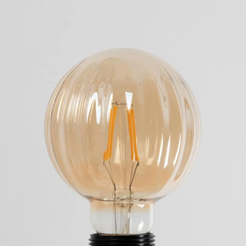 E27 3,8W LED G95 2700K 340lm Rillen amber per 2