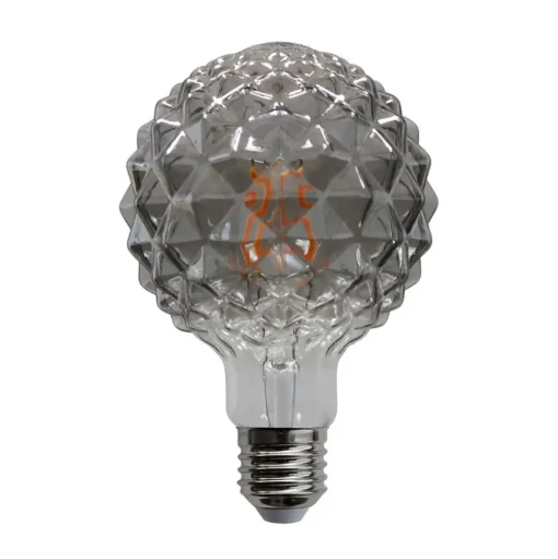 E27 3,8W LED lamp G95 918 structuur smoke 5/set