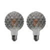 E27 3,8W LED lamp G95 918 structuur smoke 2/set