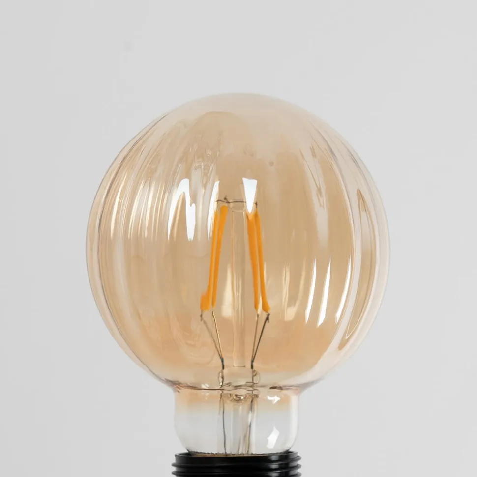 E27 3,8W LED lamp G95, 2700K, 340lm, amberkleurige groeven