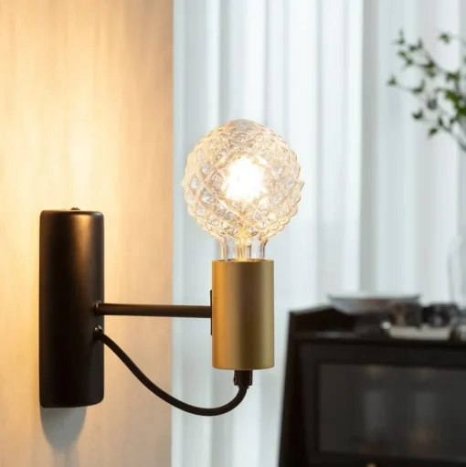 E27 3,8W LED lamp G95 2700K structuur helder 2/set