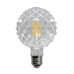 E27 3,8W LED lamp G95 2700K structuur helder 2/set
