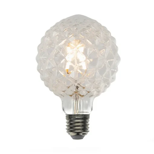 E27 3,8W LED lamp G95, 2700K, structuur, helder