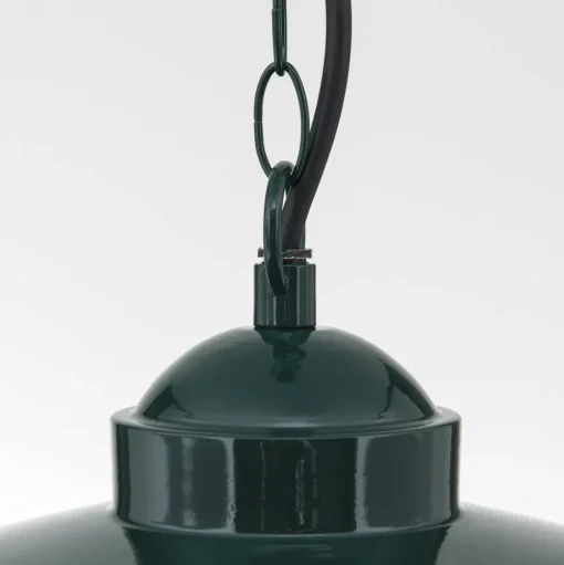 Edward buiten hanglamp, groen, Ø 27,5 cm, aluminium/glas