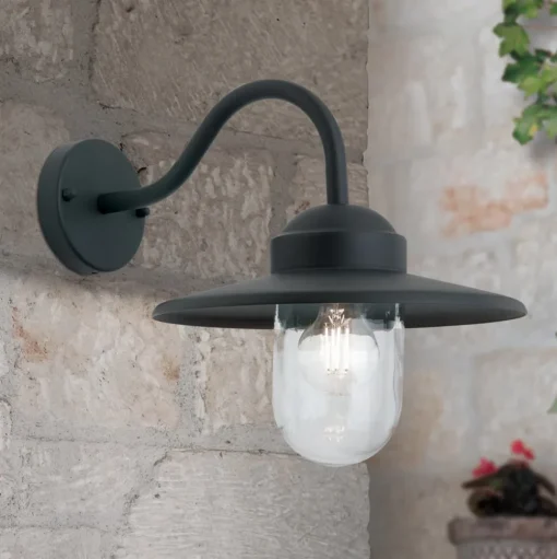 Edward buitenwandlamp in vintage stijl antraciet