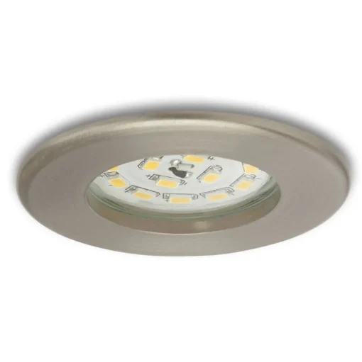 Efficiënte LED inbouwspot Nikas IP44 nikkel