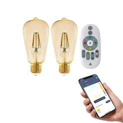EGLO connect E27 ST64 lamp 5,5W 500lm 2200K 2st