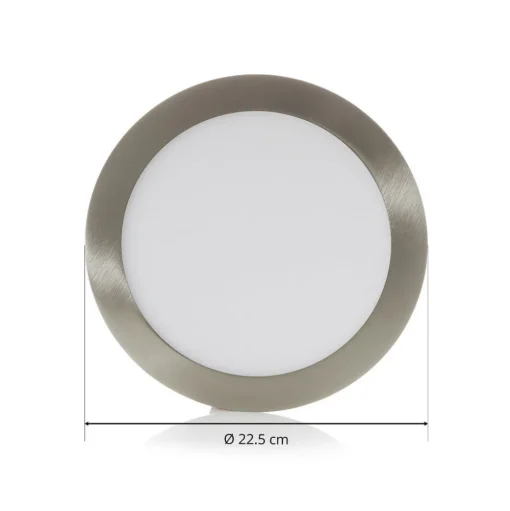 EGLO connect LED inbouwlamp Fueva-C, Ø 22,5 cm, nikkel