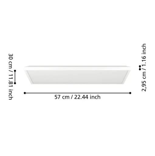 EGLO connect LED plafondlamp Rovito-Z, wit, 57 x 30 cm