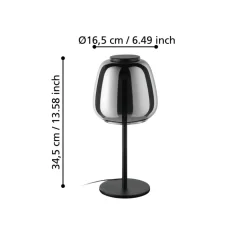 EGLO connect LED tafellamp Alfero-Z, RGB, CCT, zwart