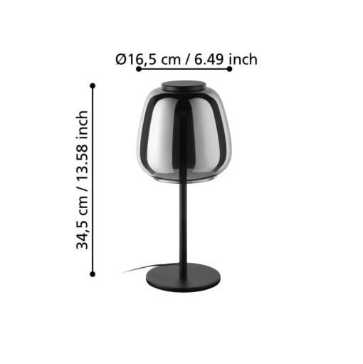 EGLO connect LED tafellamp Alfero-Z, RGB, CCT, zwart