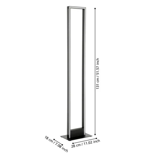 EGLO connect LED vloerlamp Savilanas-Z, zwart, CCT